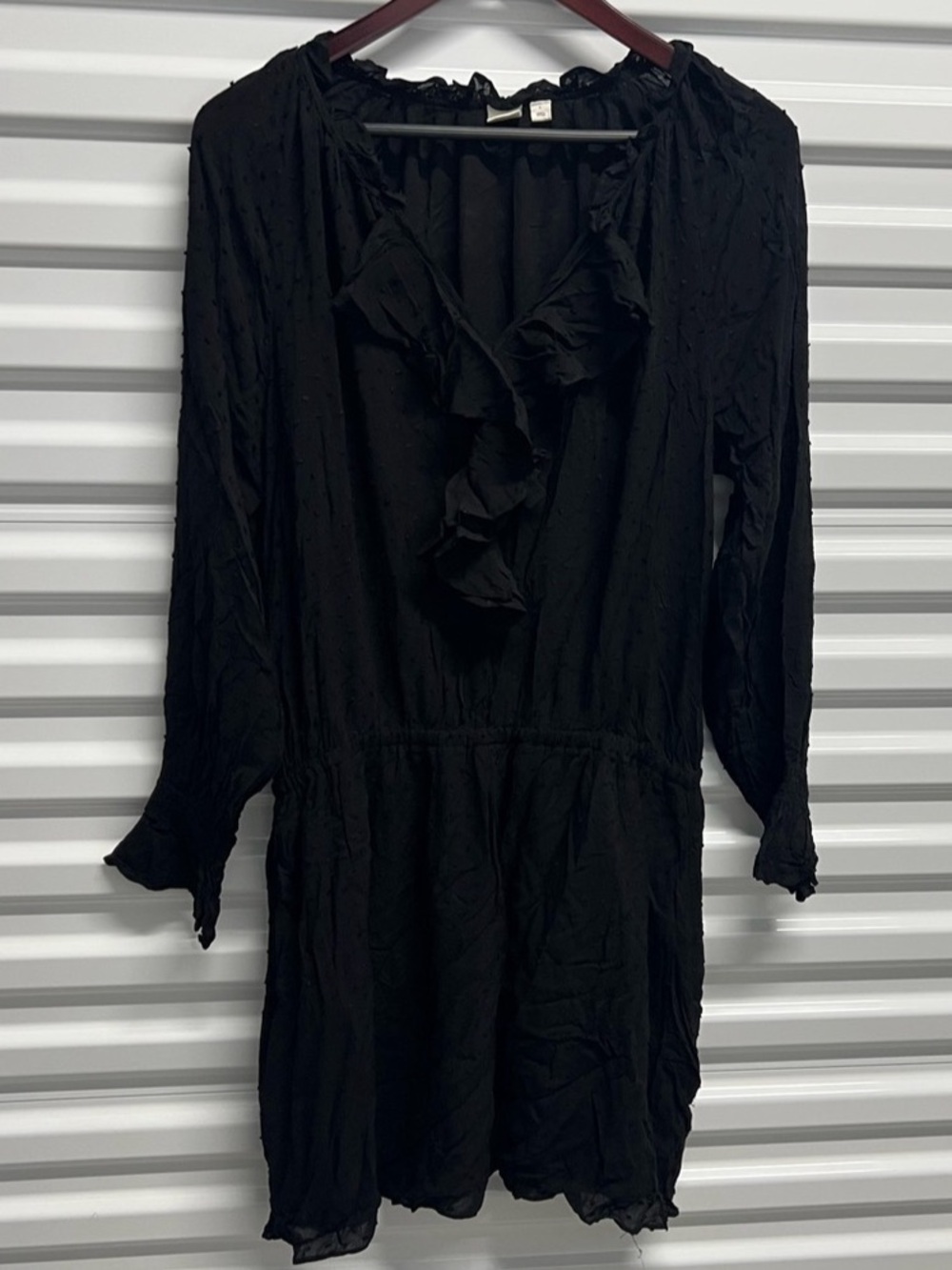 GAP Black Ruffle Mini Dress size L